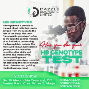 Read more about the article HB Genotype Test in Abuja with Dazzle Diagnostics